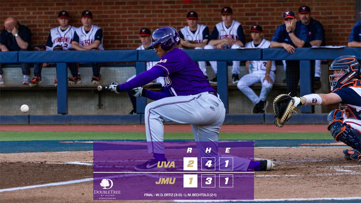 JMU Baseball Falls to UVA, Prepares for CAA Stretch Run