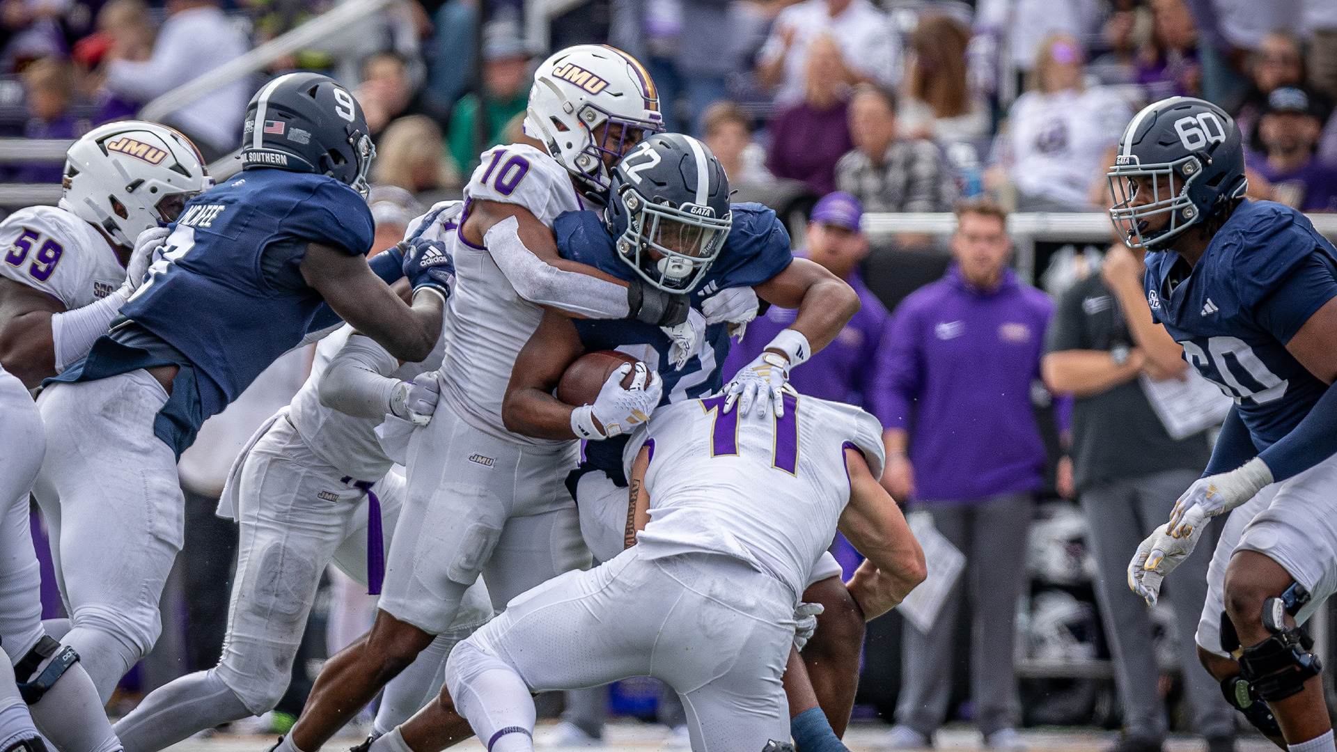 JMU Football Overwhelms Georgia Southern, Gets Revenge in 41-13 Victory