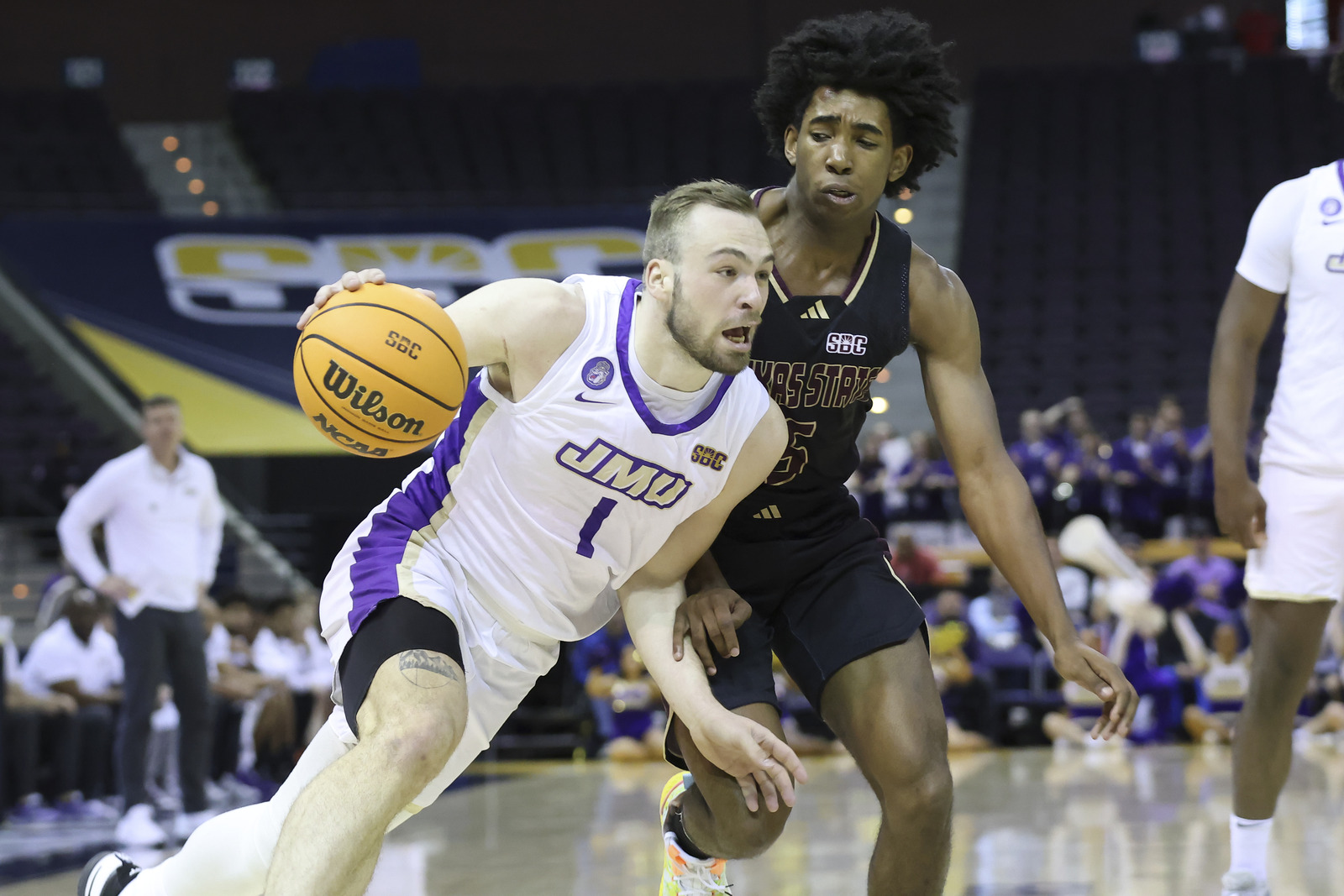 JMU Men’s Basketball Beats Texas State, Advances to SBC Championship