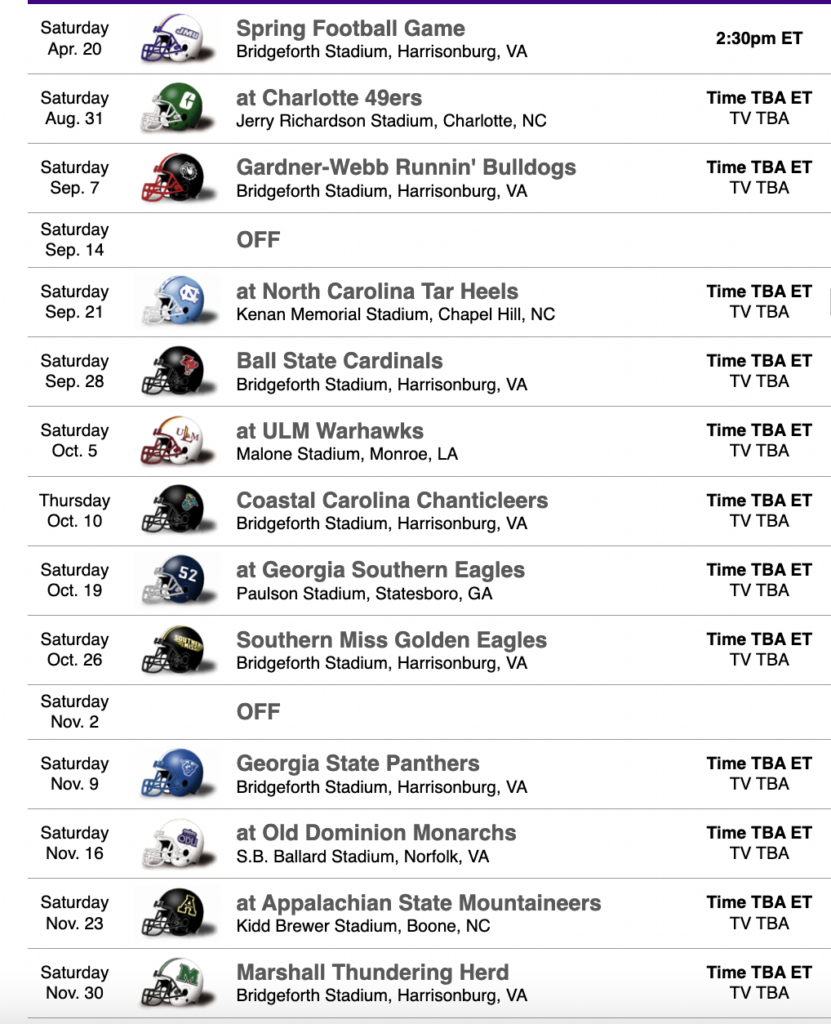 Jmu Spring 2025 Schedule Of Events